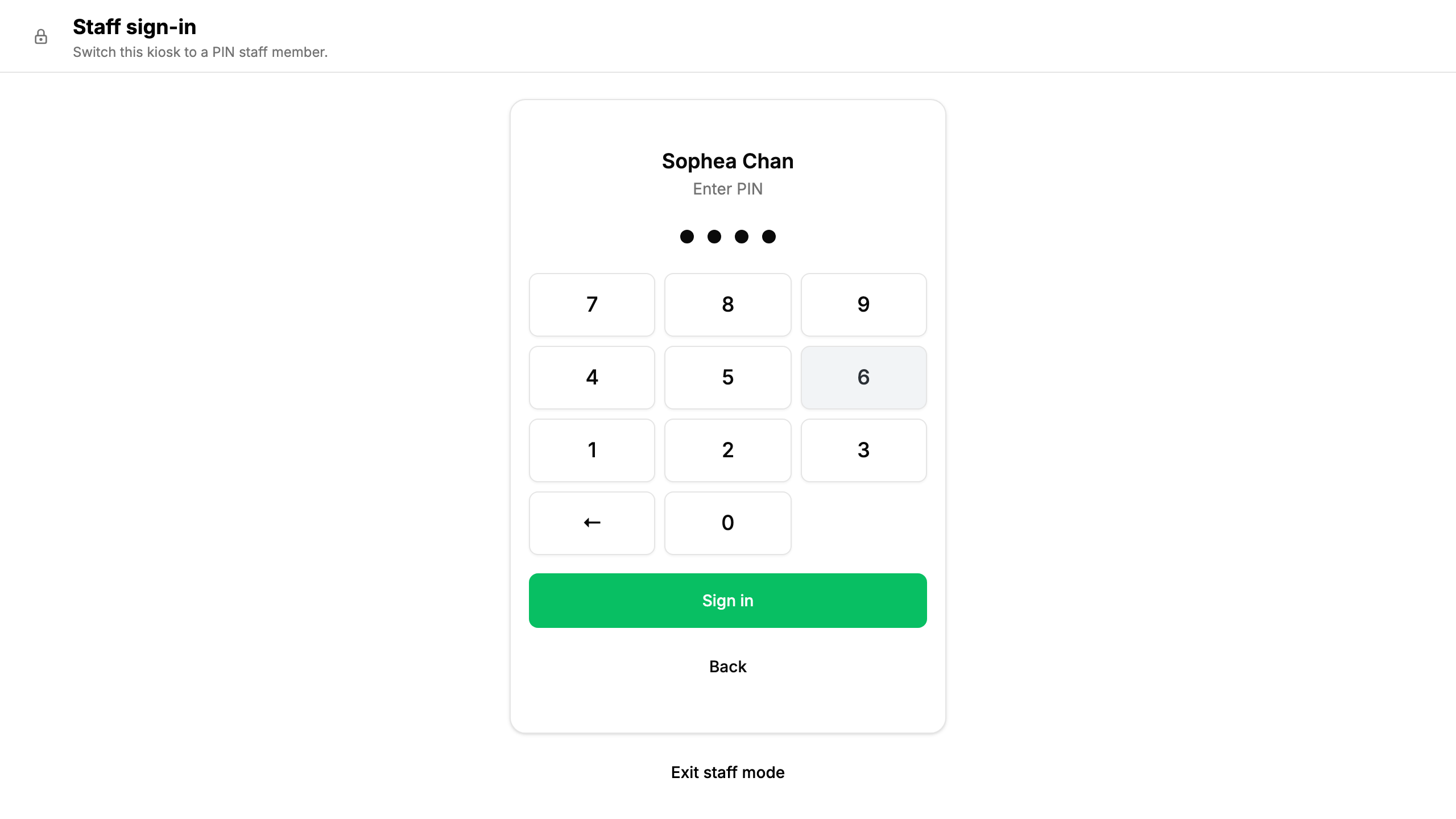 Kiosk PIN pad